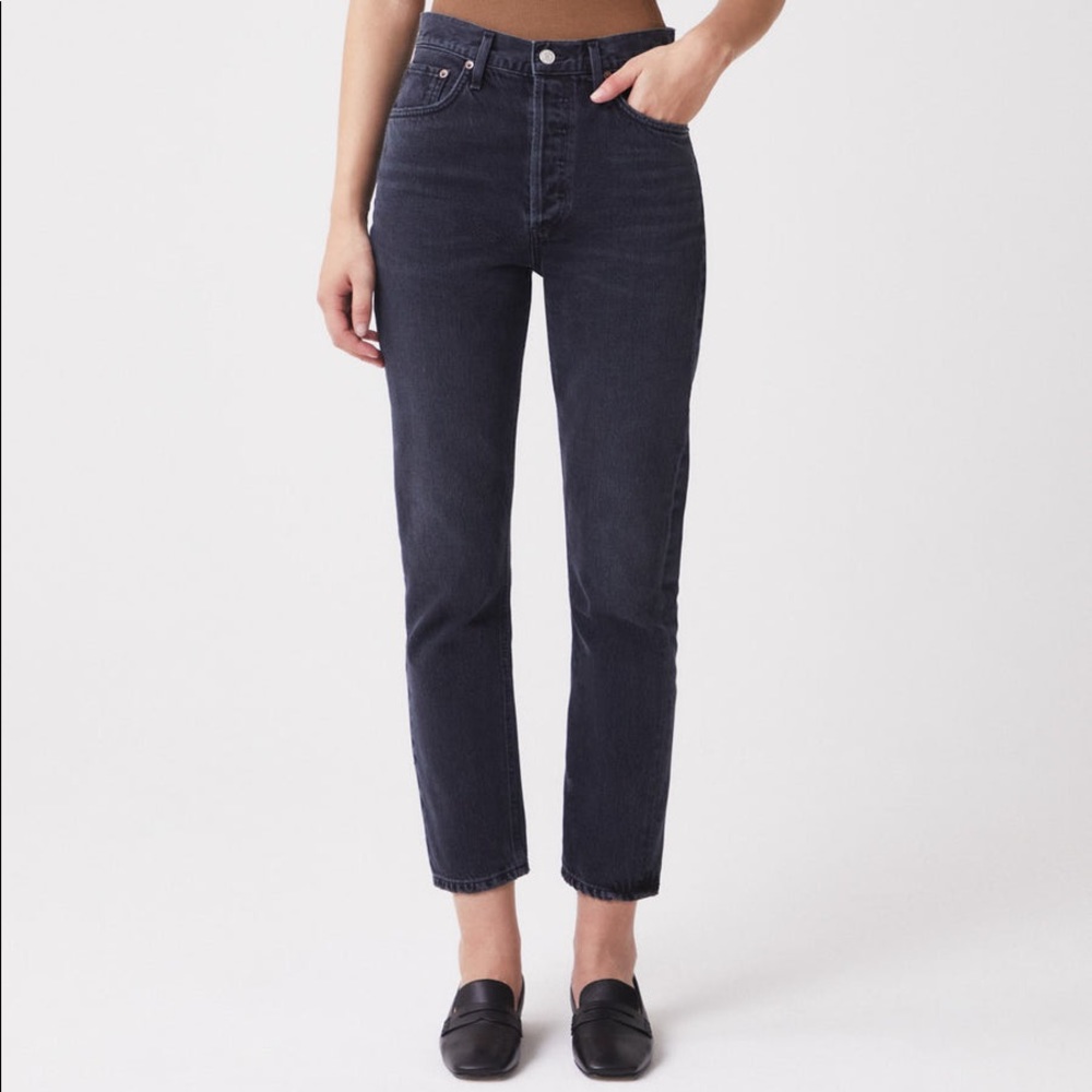 AGOLDE riley crop straight jean 25